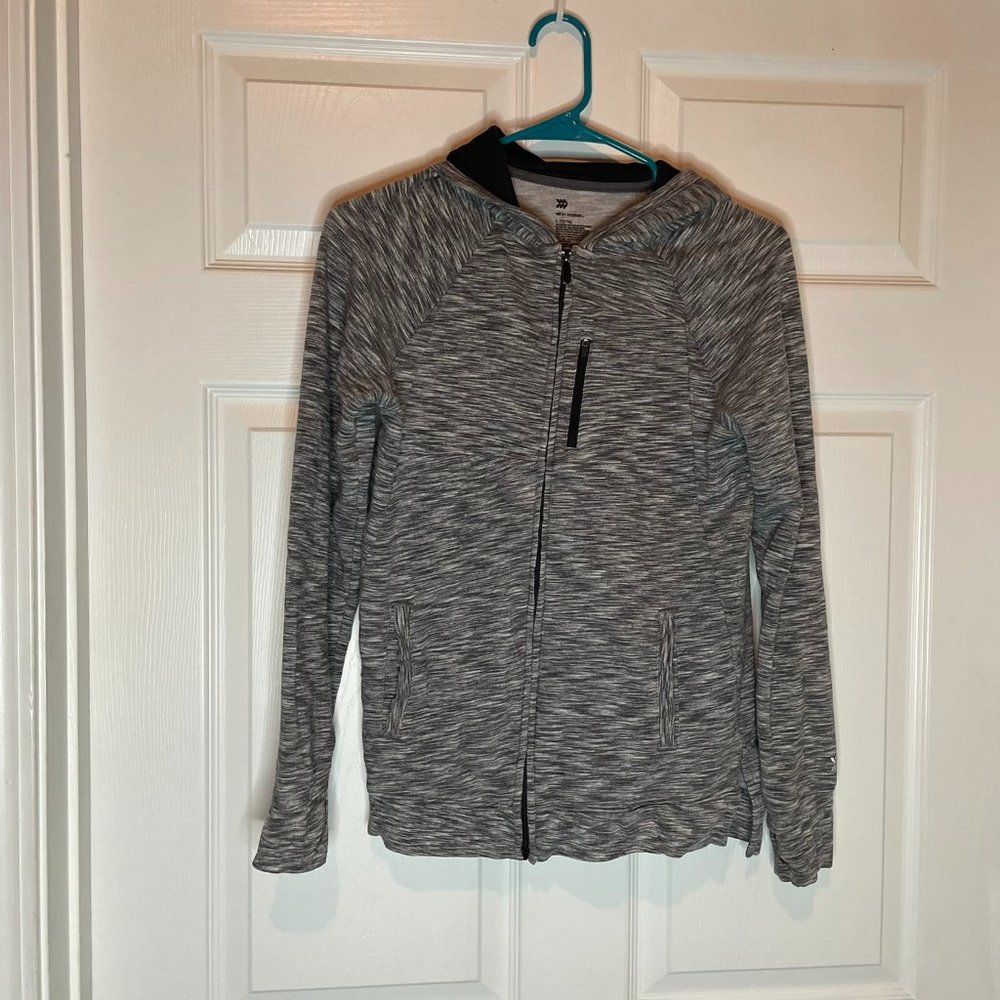 Gray Zip Up Jacket with Hoodie (12/14)